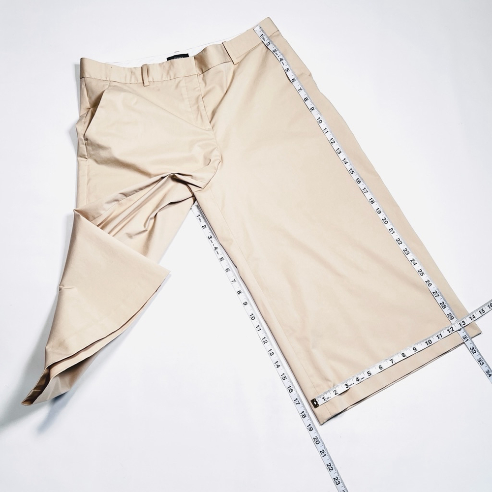 Theory Beige Wide-Leg Cropped Pants - Picture 4 of 8